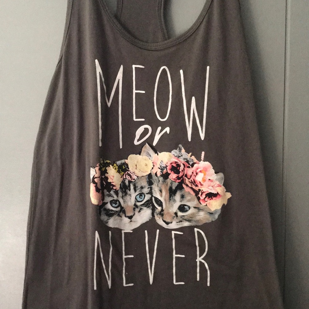 Racer back cat shirt